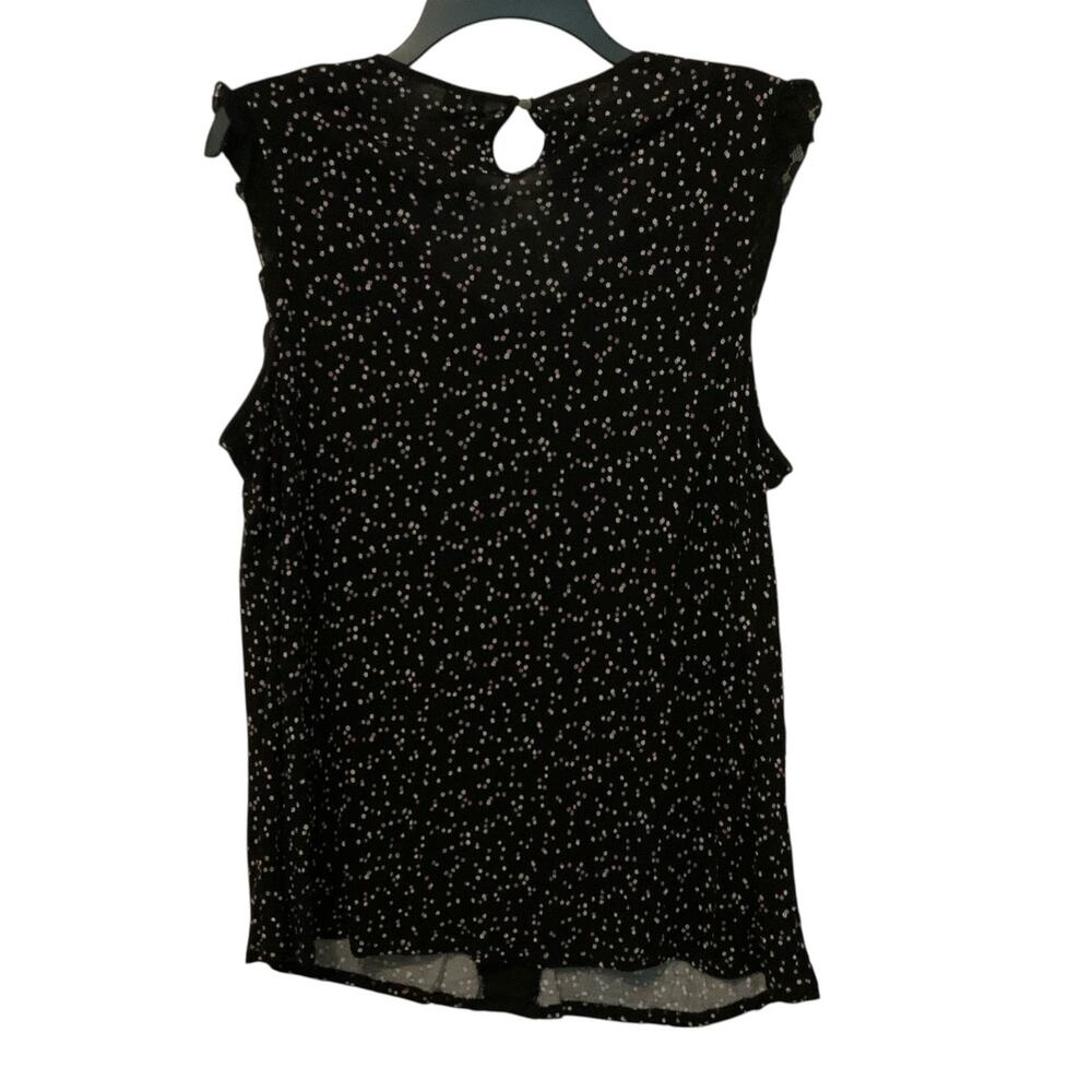 Elle Lace Cap Sleeve Top Black Floral XL - Picture 4 of 8